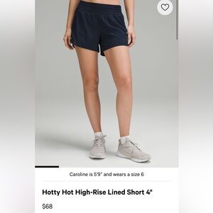 HOTTIE HOT HIGH RISED LINED SHORT 4inch LULULEMON